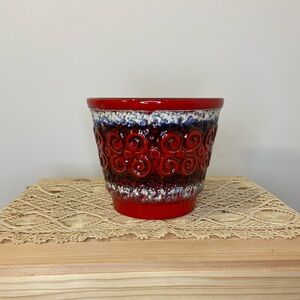 1970s West German Fat Lava Pottery Planter